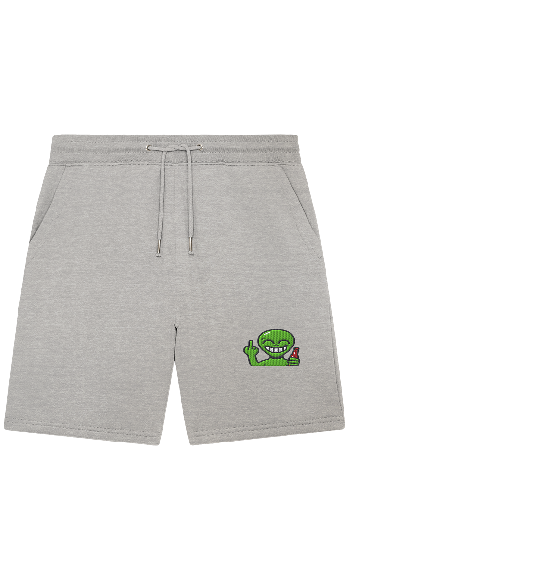 Alien mit Mittelfinger – Cosmic Party, irdischer Finger - Organic Jogger Shorts (Stick)