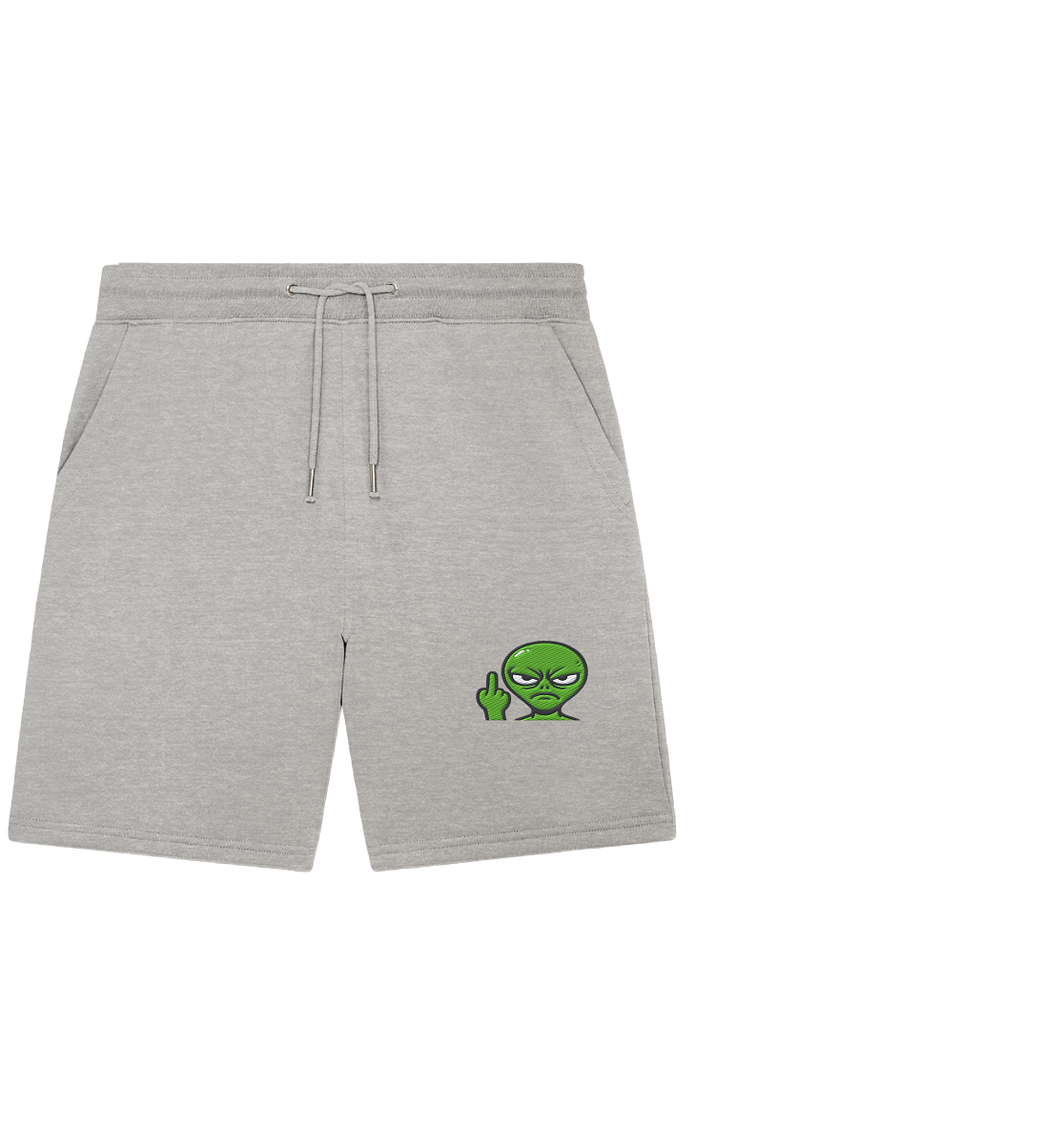 Alien mit Mittelfinger – Erdleben ist kein Ponyhof - Organic Jogger Shorts (Stick)