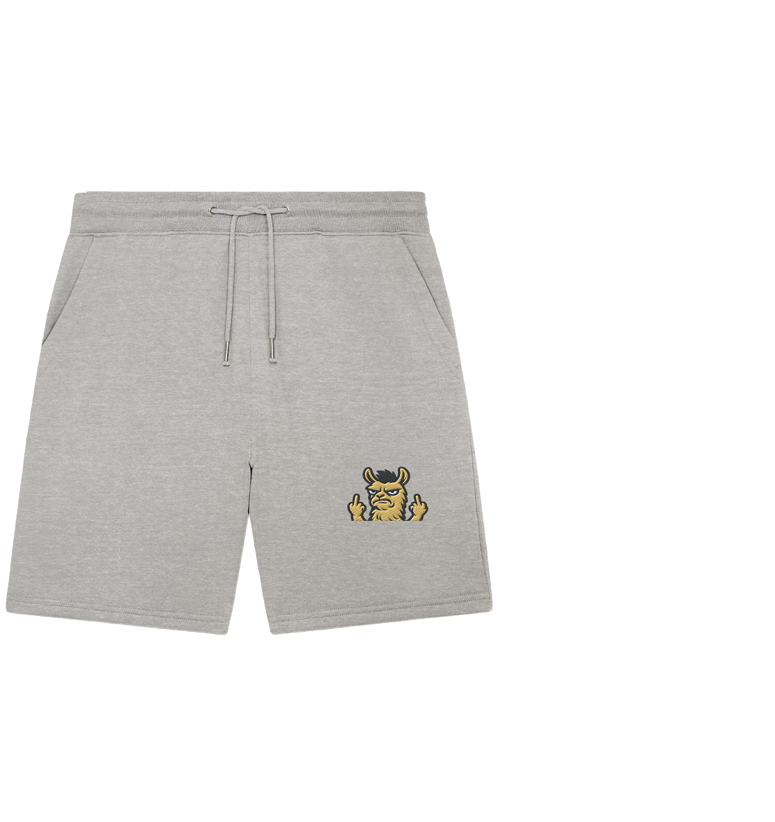 Lama mit Mittelfinger – Dein Mode-Statement gegen soziale Überforderung - Organic Jogger Shorts (Stick)