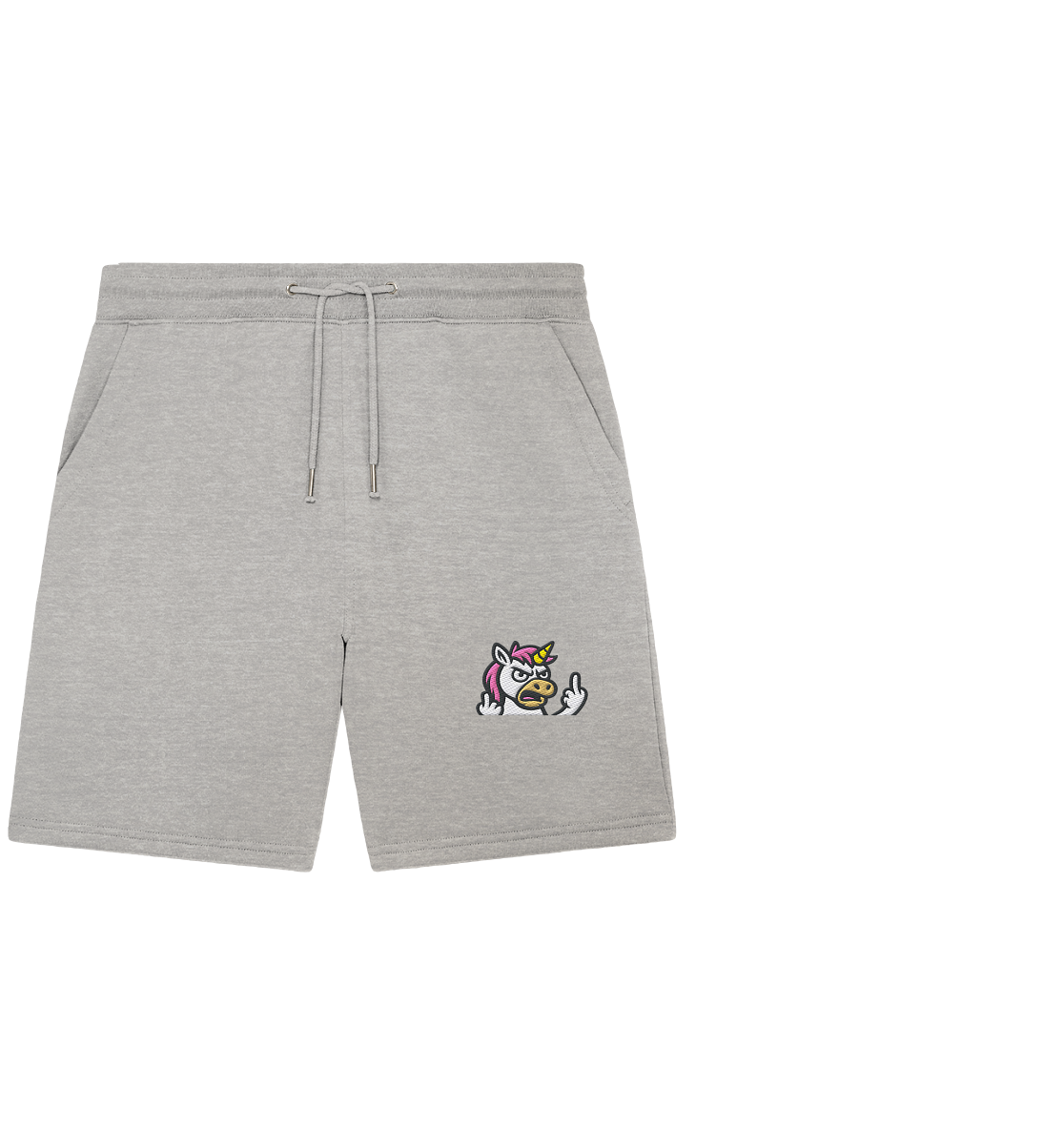 Einhorn mit Mittelfinger – Wenn die Zuckerwatte abgelaufen ist - Organic Jogger Shorts (Stick)