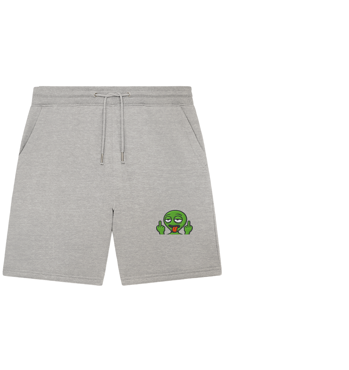 Alien mit Mittelfinger – Ich will nach Hause, aber erst flippe ich euch noch - Organic Jogger Shorts (Stick)
