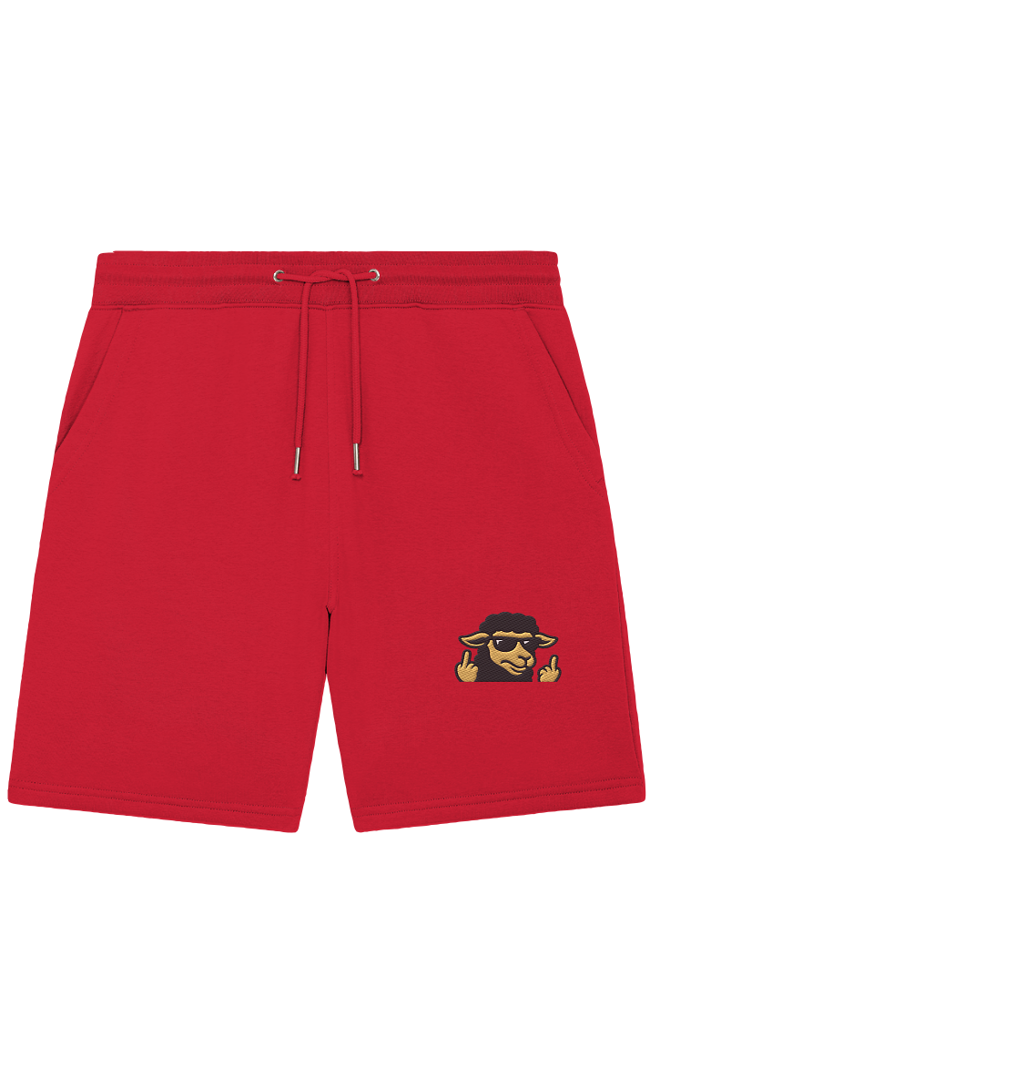 Schwarzes Schaf mit Mittelfinger – Schluss mit Nettigkeit - Organic Jogger Shorts (Stick)