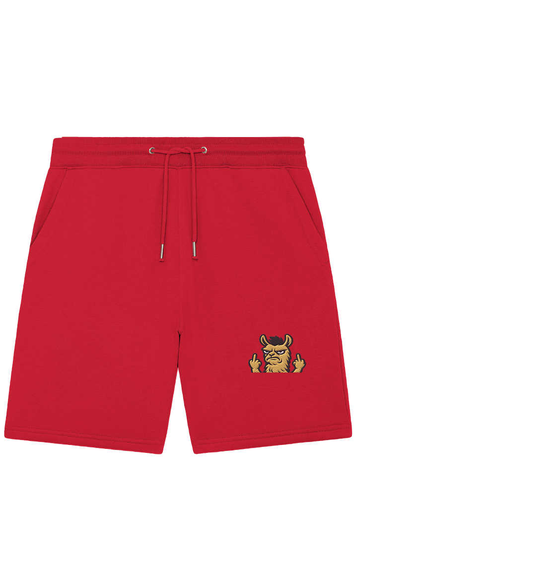 Lama mit Mittelfinger – Dein Mode-Statement gegen soziale Überforderung - Organic Jogger Shorts (Stick)