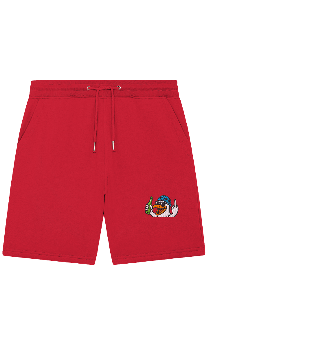 Möwe mit Mittelfinger – Der fliegende Cocktail der Verweigerung - Organic Jogger Shorts (Stick)