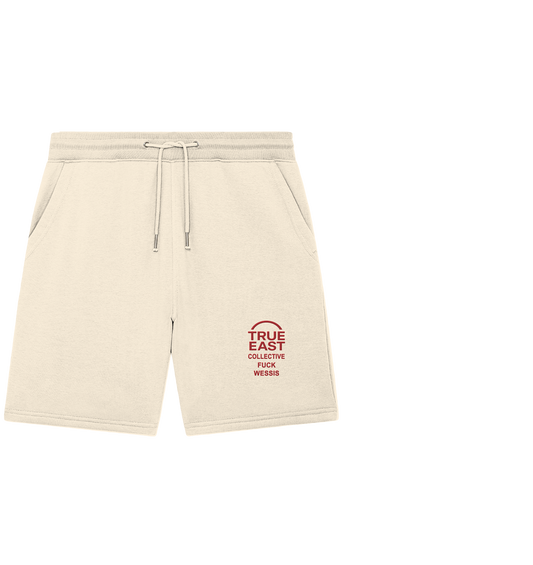 True East x „Fuck Wessis“ – Kein Hass. Nur Haltung. - Organic Jogger Shorts (Stick)