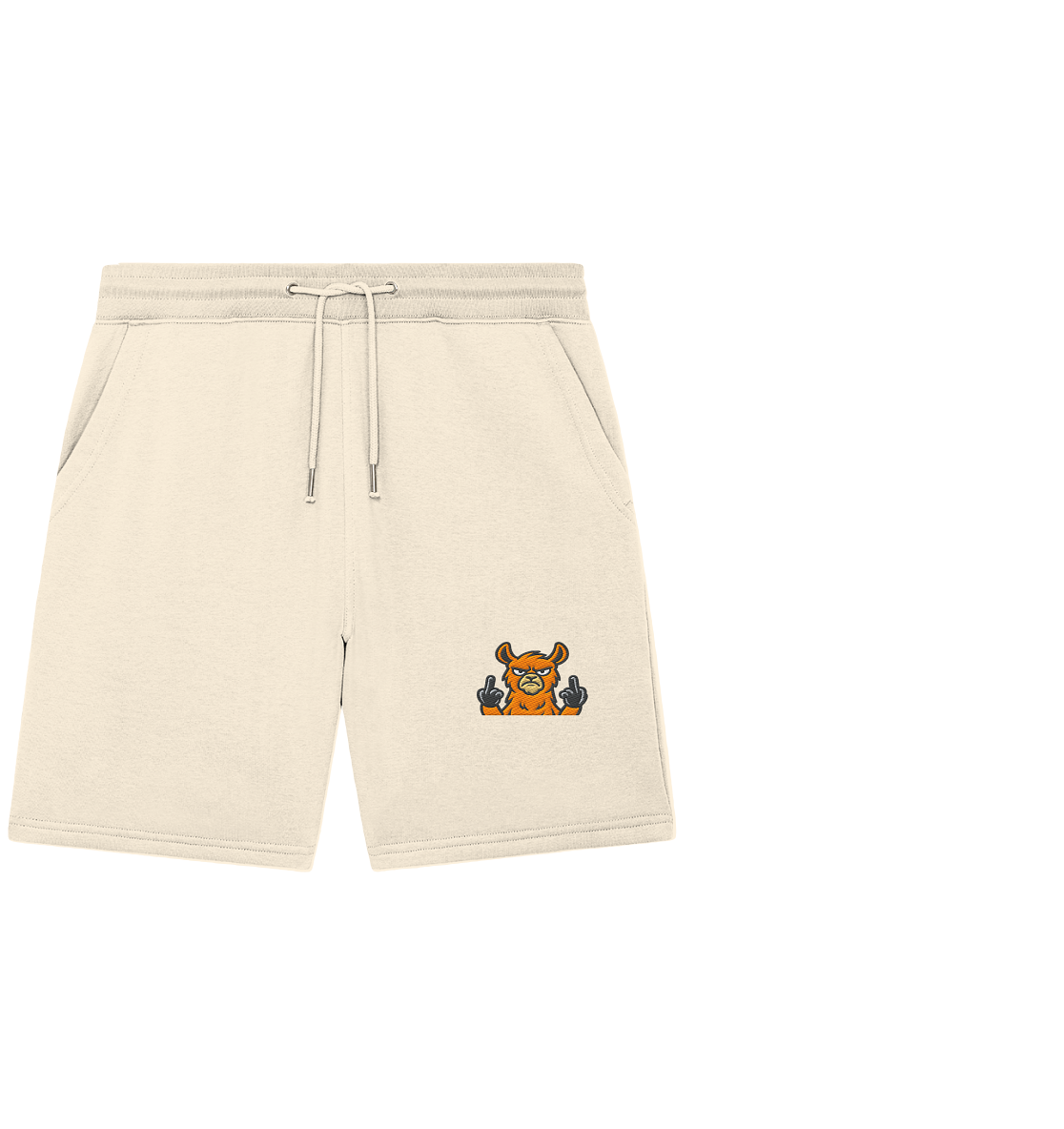 Lama mit Mittelfinger – Das Modeaccessoire für klare Kante und Ruhe - Organic Jogger Shorts (Stick)