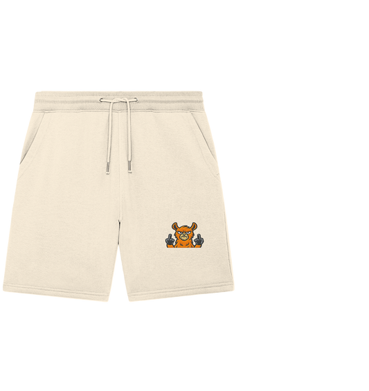 Lama mit Mittelfinger – Das Modeaccessoire für klare Kante und Ruhe - Organic Jogger Shorts (Stick)