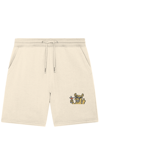 Lama mit Mittelfinger – Partymodus mit Attitüde - Organic Jogger Shorts (Stick)