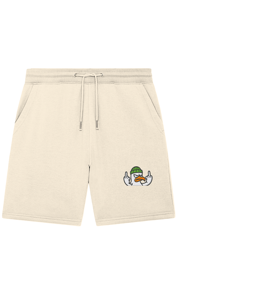 Möwe mit Mittelfinger – Kein Bock, keine Diskussionen - Organic Jogger Shorts (Stick)