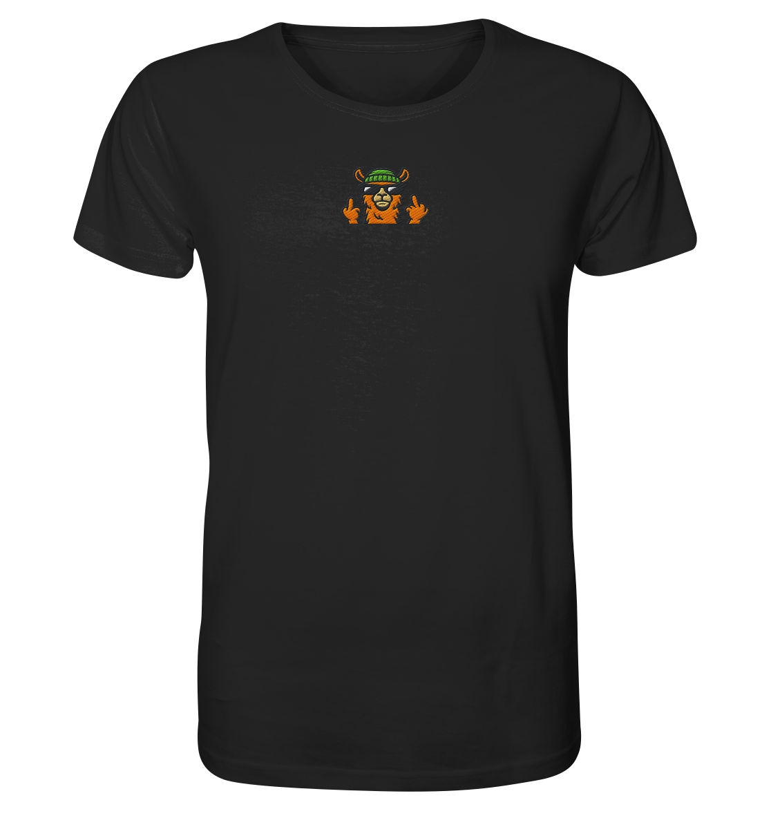 Lama mit Mittelfinger – Dein freches Statement gegen nervige Fragen und blöde Menschen - Organic Shirt (Stick)