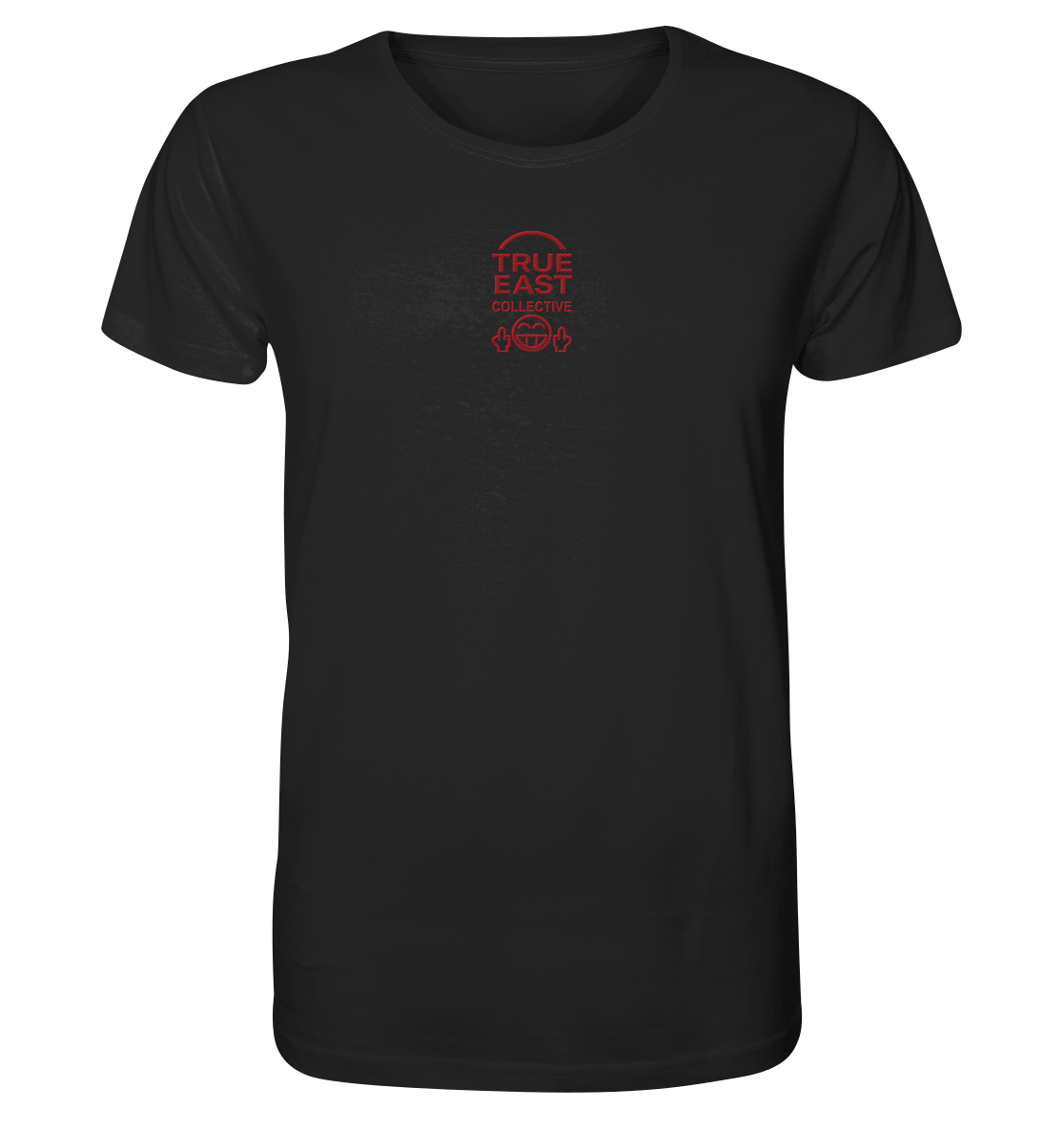 True East Logo & Doppelfinger-Smiley – Lächeln, aber lass stecken - Organic Shirt (Stick)