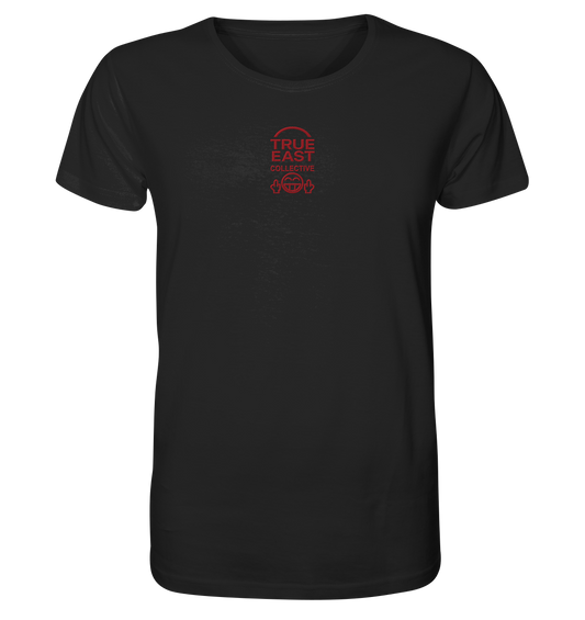 True East Logo & Doppelfinger-Smiley – Lächeln, aber lass stecken - Organic Shirt (Stick)