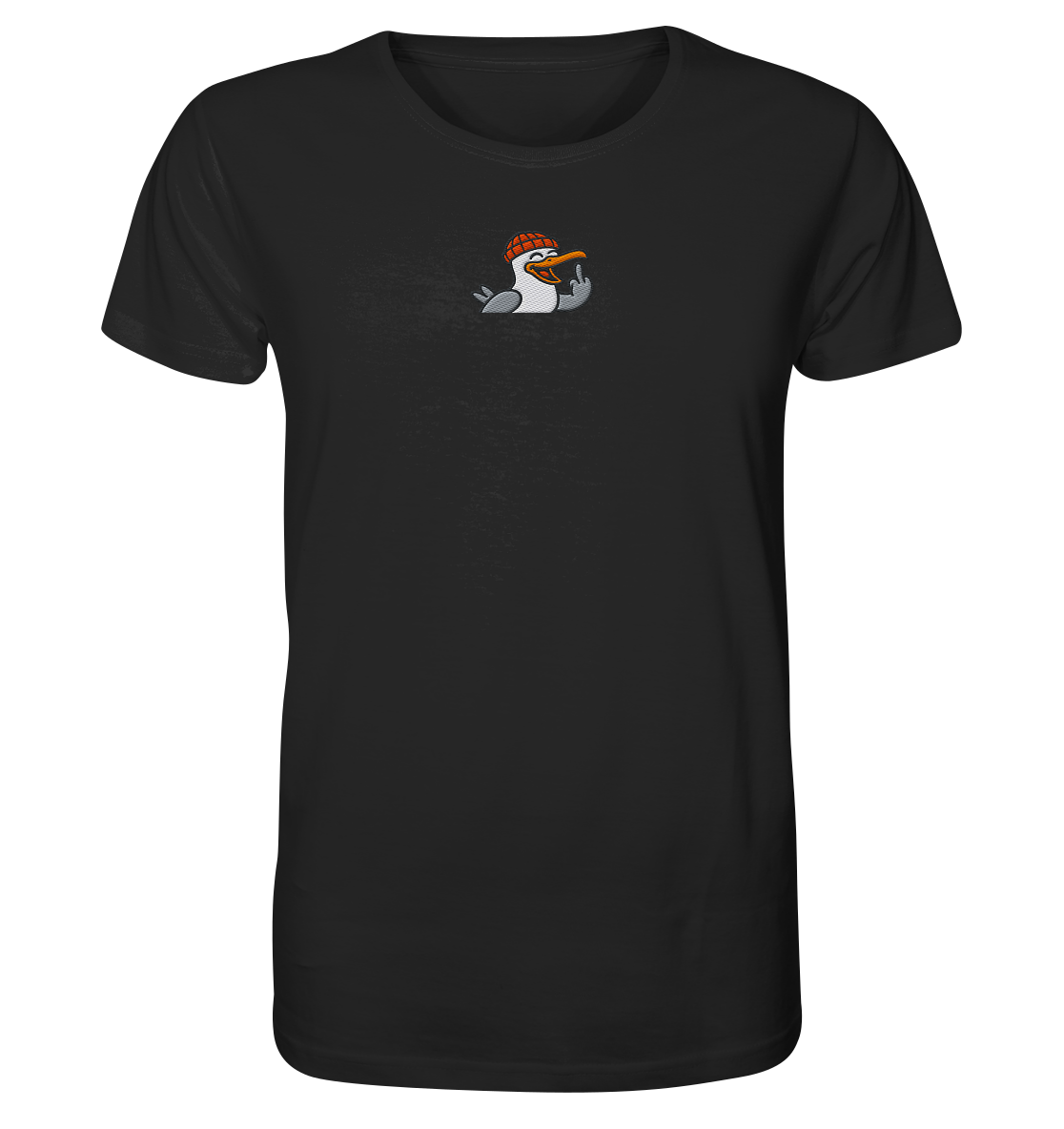 Möwe mit Mittelfinger – Wenn Höflichkeit keine Option mehr ist  - Organic Shirt (Stick)