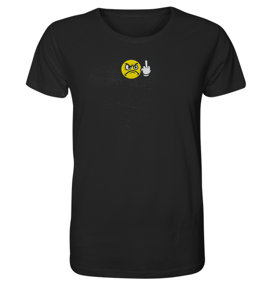 Smiley mit Mittelfinger – Dein stilles „Nope“ mit Gesicht - Organic Shirt (Stick)