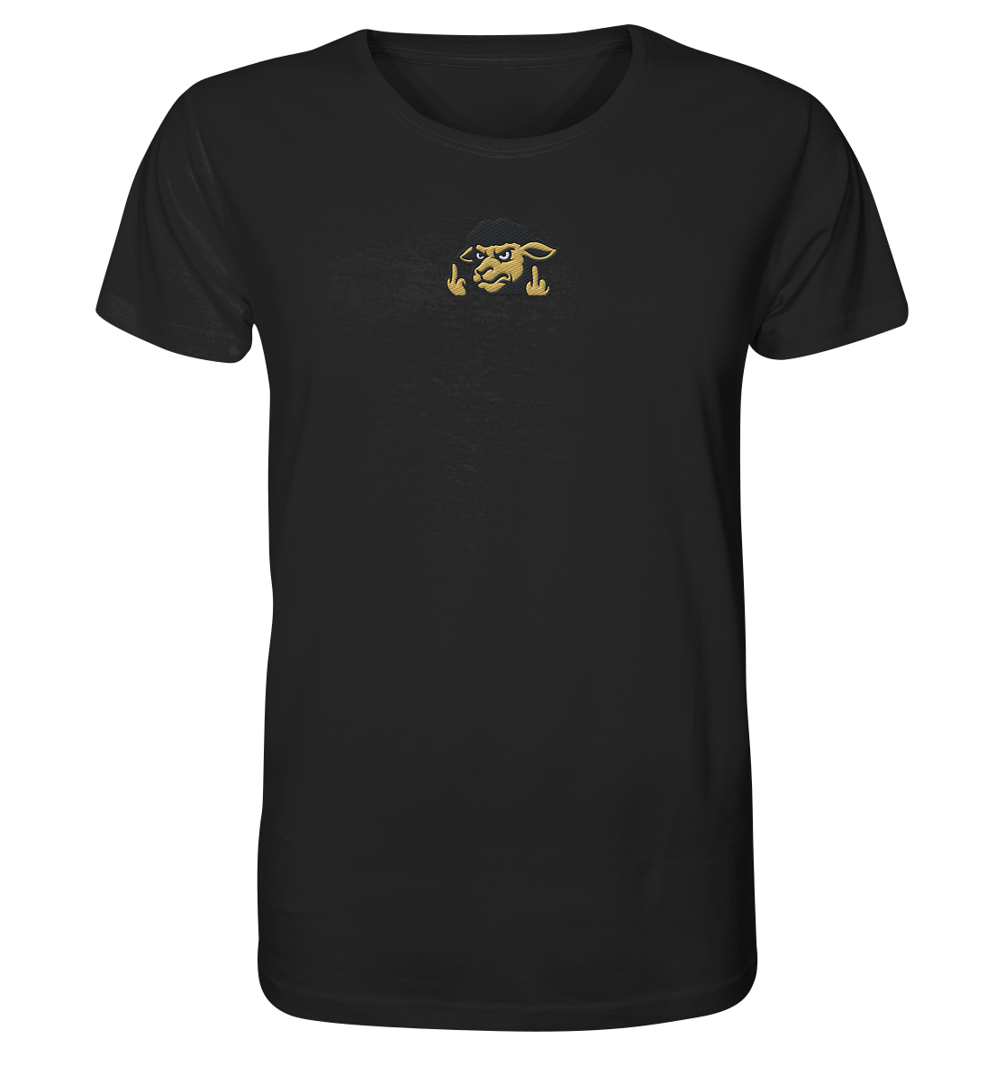 Schwarzes Schaf mit Mittelfinger – Für alle, die nicht dazugehören wollen - Organic Shirt (Stick)