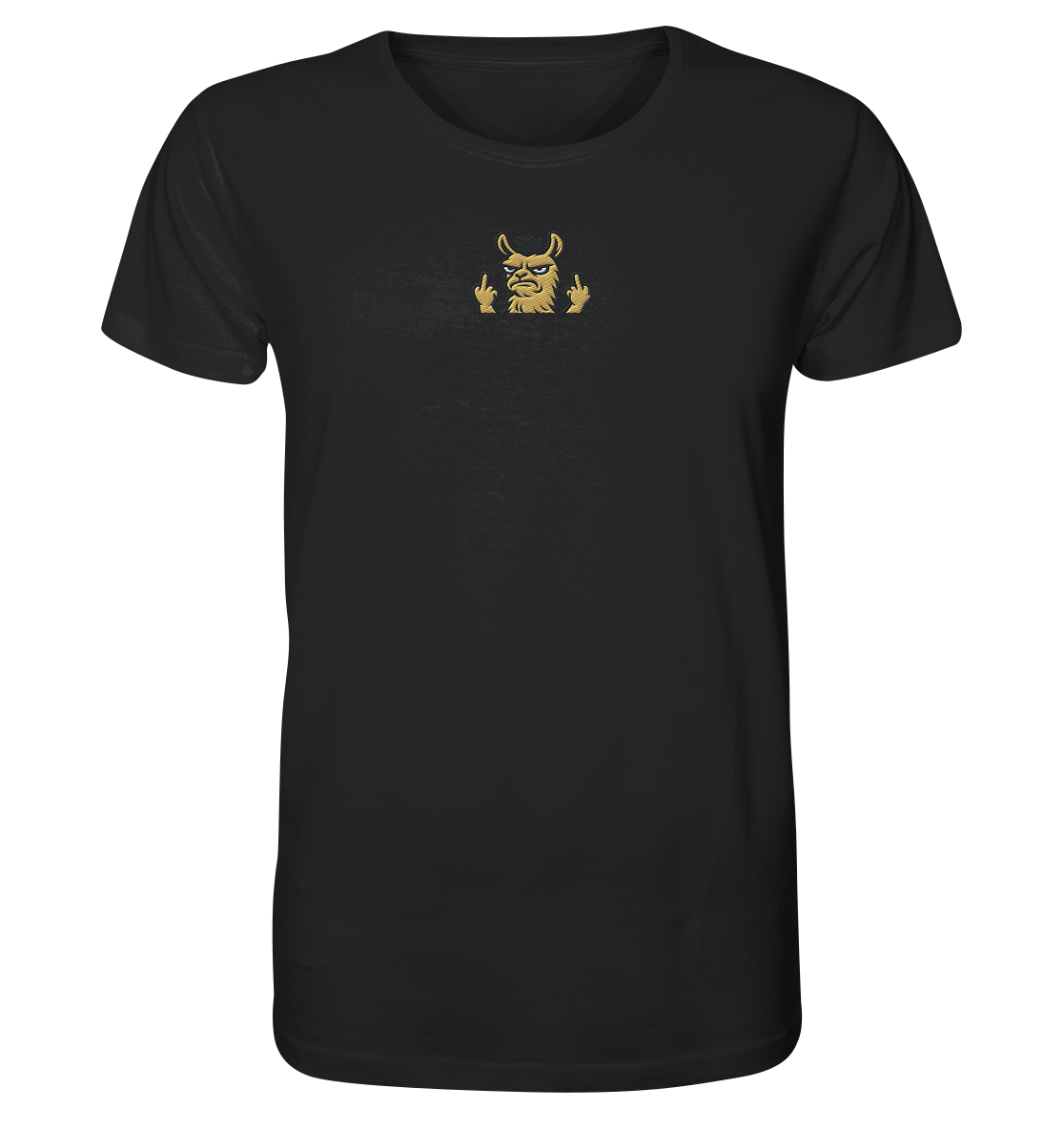 Lama mit Mittelfinger – Dein Mode-Statement gegen soziale Überforderung - Organic Shirt (Stick)