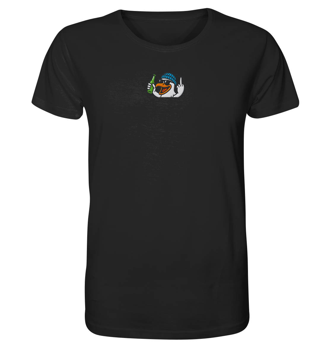 Möwe mit Mittelfinger – Der fliegende Cocktail der Verweigerung - Organic Shirt (Stick)