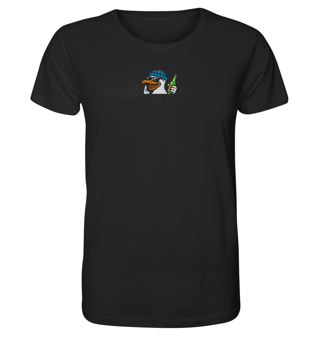 Möwe mit Mittelfinger – Dein nachtaktives Party-Orakel - Organic Shirt (Stick)