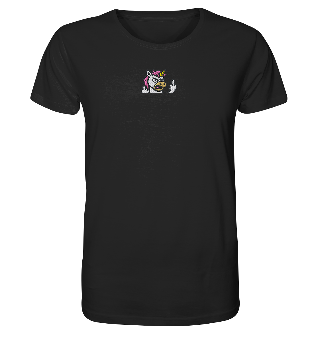 Einhorn mit Mittelfinger – Wenn die Zuckerwatte abgelaufen ist - Organic Shirt (Stick)