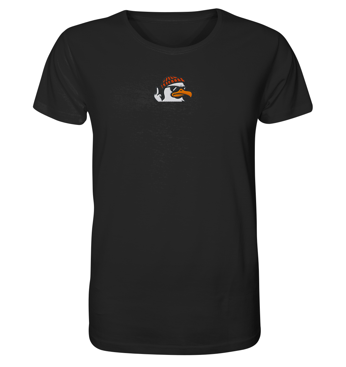 Möwe mit Mittelfinger – Klarstellung in Federform - Organic Shirt (Stick)