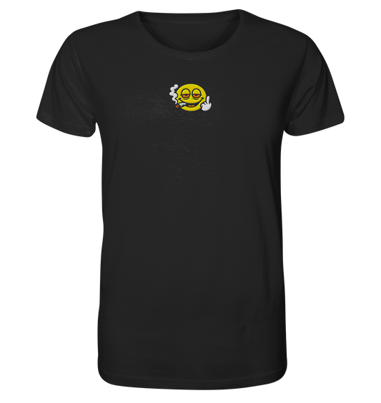 Smiley mit Mittelfinger – Wie ein Joint, nur zum Anziehen - Organic Shirt (Stick)