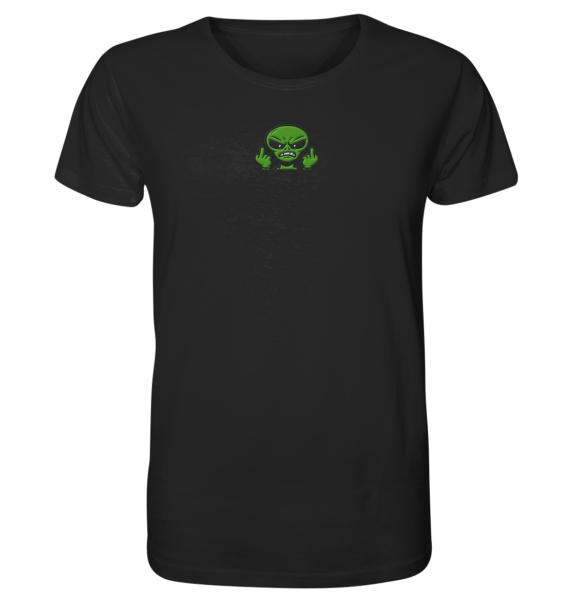 Alien mit Mittelfinger – Kontakt abgebrochen - Organic Shirt (Stick)