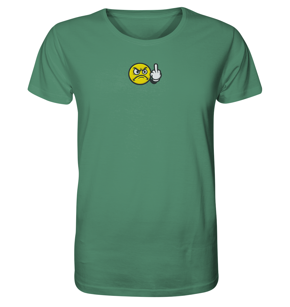 Smiley mit Mittelfinger – Dein stilles „Nope“ mit Gesicht - Organic Shirt (Stick)