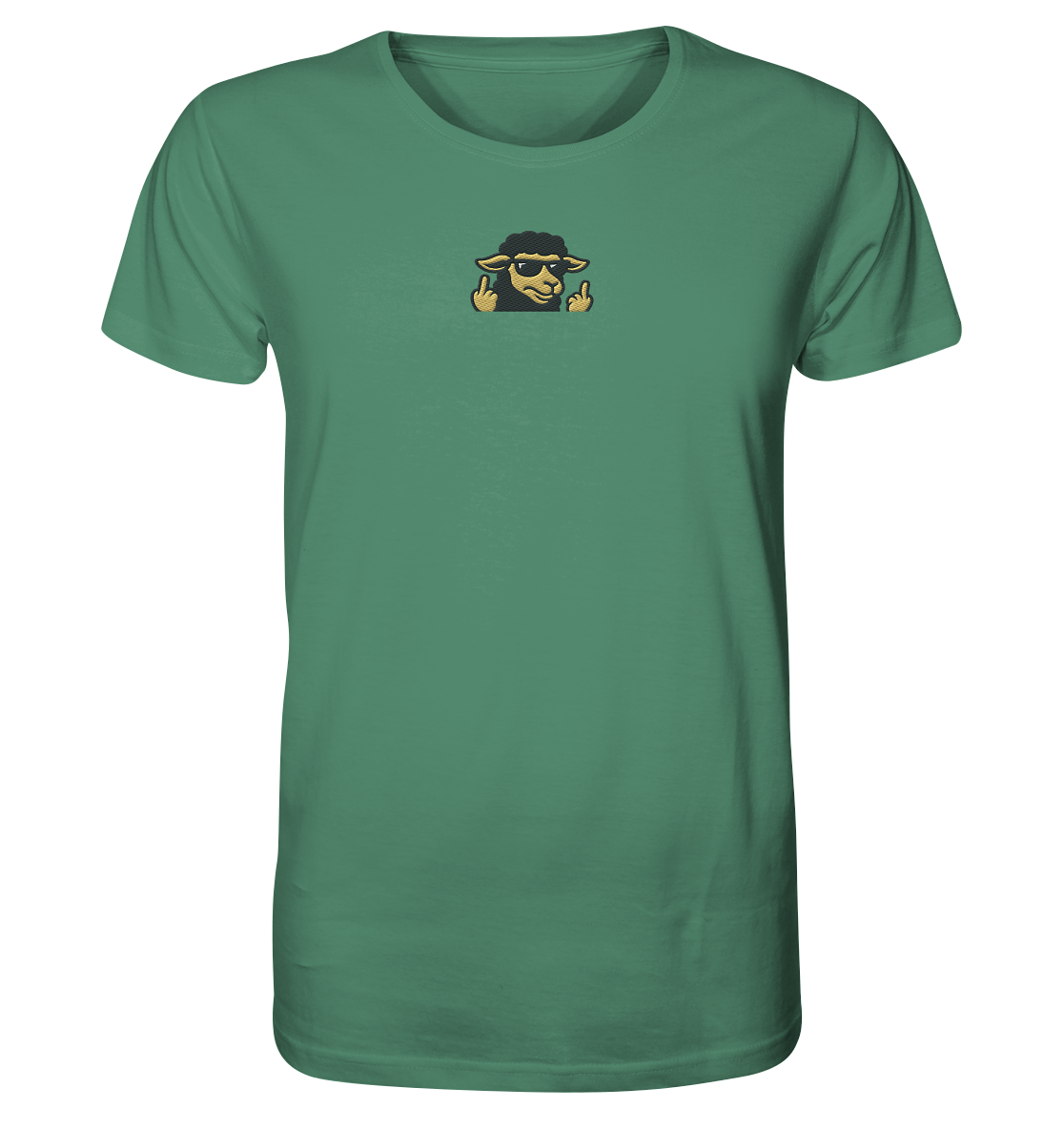 Schwarzes Schaf mit Mittelfinger – Schluss mit Nettigkeit - Organic Shirt (Stick)