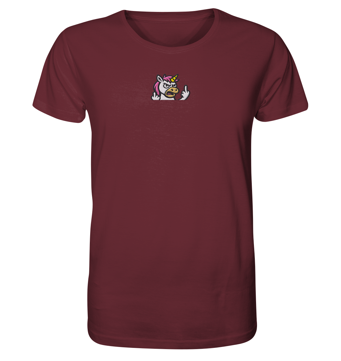 Einhorn mit Mittelfinger – Wenn die Zuckerwatte abgelaufen ist - Organic Shirt (Stick)