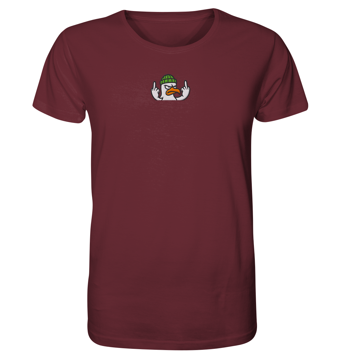 Möwe mit Mittelfinger – Kein Bock, keine Diskussionen - Organic Shirt (Stick)