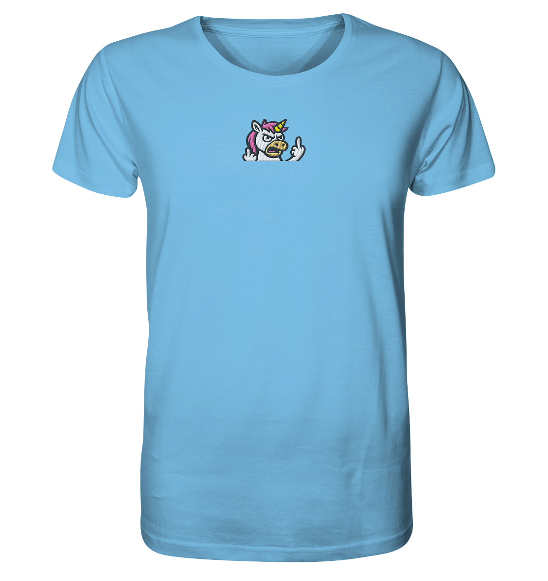 Einhorn mit Mittelfinger – Wenn die Zuckerwatte abgelaufen ist - Organic Shirt (Stick)
