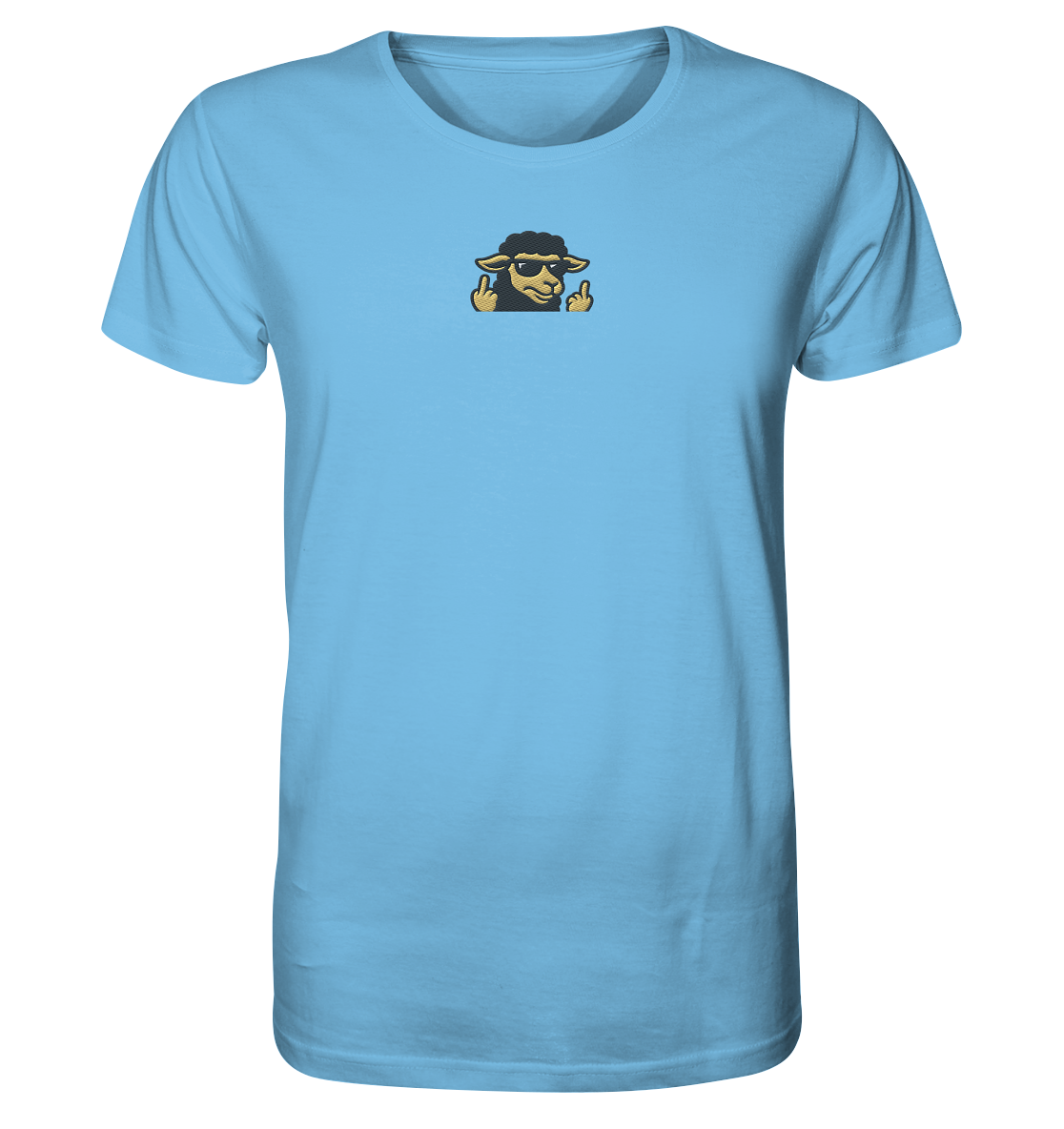 Schwarzes Schaf mit Mittelfinger – Schluss mit Nettigkeit - Organic Shirt (Stick)