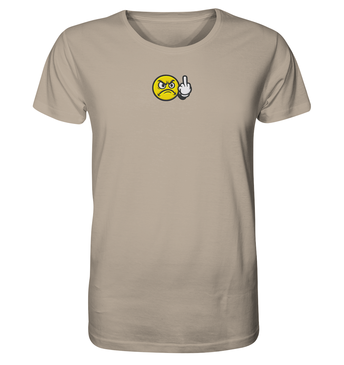 Smiley mit Mittelfinger – Dein stilles „Nope“ mit Gesicht - Organic Shirt (Stick)