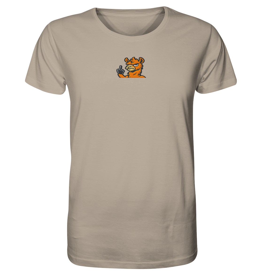 Lama mit Mittelfinger – Meditation auf Abwehrmodus - Organic Shirt (Stick)