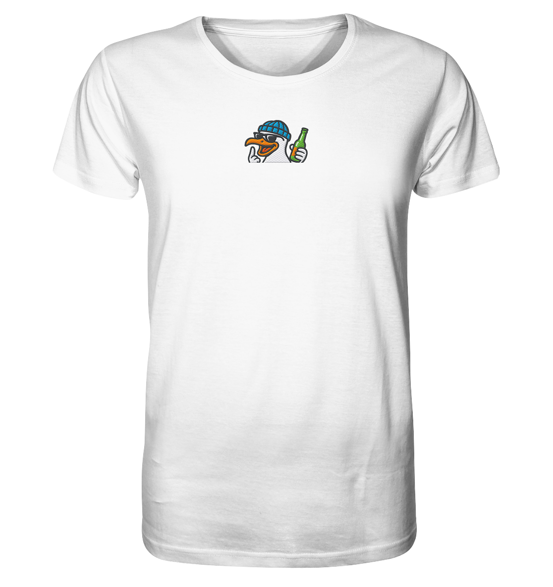 Möwe mit Mittelfinger – Dein nachtaktives Party-Orakel - Organic Shirt (Stick)