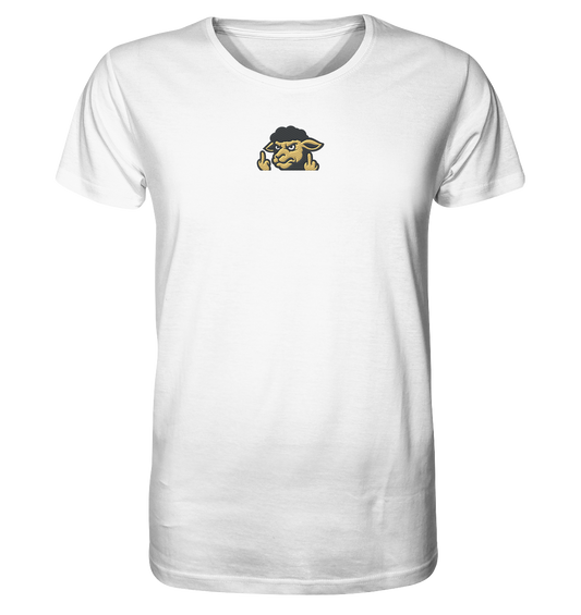 Schwarzes Schaf mit Mittelfinger – Für alle, die nicht dazugehören wollen - Organic Shirt (Stick)