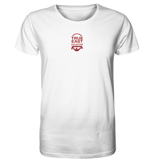 True East Logo & Ultra-Silhouette – Haltung in Bewegung - Organic Shirt (Stick)
