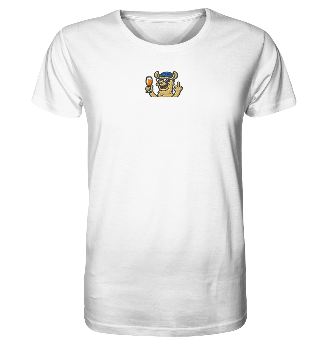 Lama mit Mittelfinger – Der ultimative Stoppschild für Laberer - Organic Shirt (Stick)