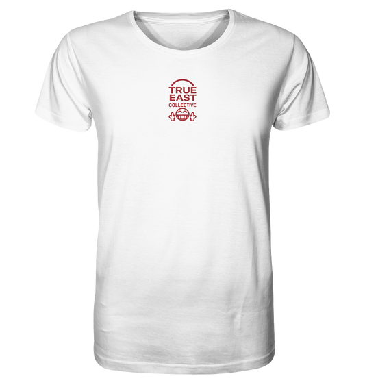 True East Logo & Doppelfinger-Smiley – Lächeln, aber lass stecken - Organic Shirt (Stick)