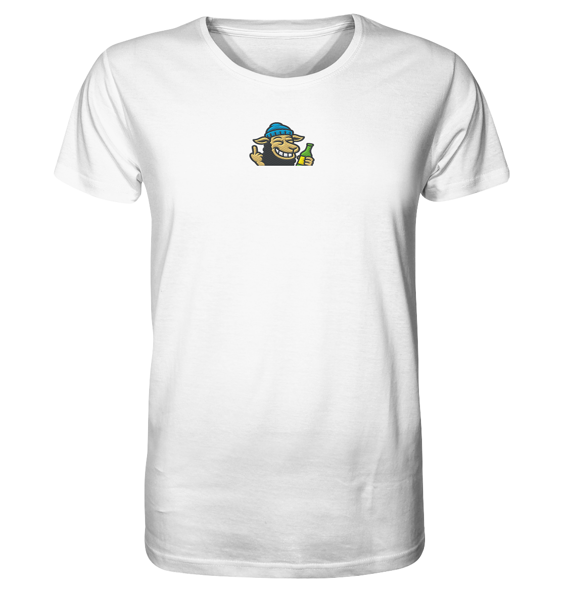 Schaf mit Mittelfinger im Partymodus – Dancefloor? Nur wenn’s brennt - Organic Shirt (Stick)