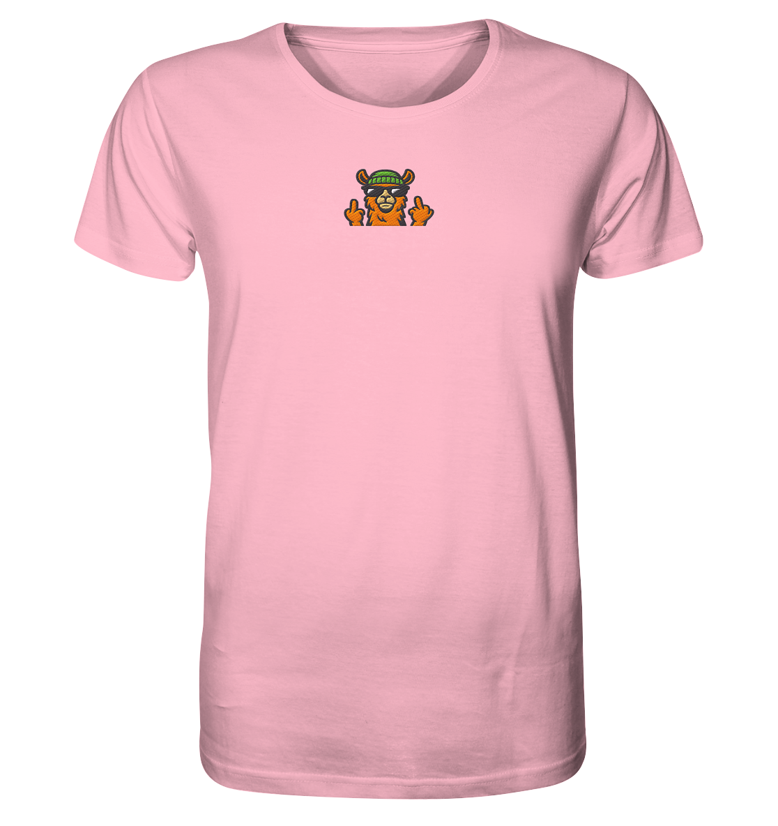 Lama mit Mittelfinger – Dein freches Statement gegen nervige Fragen und blöde Menschen - Organic Shirt (Stick)