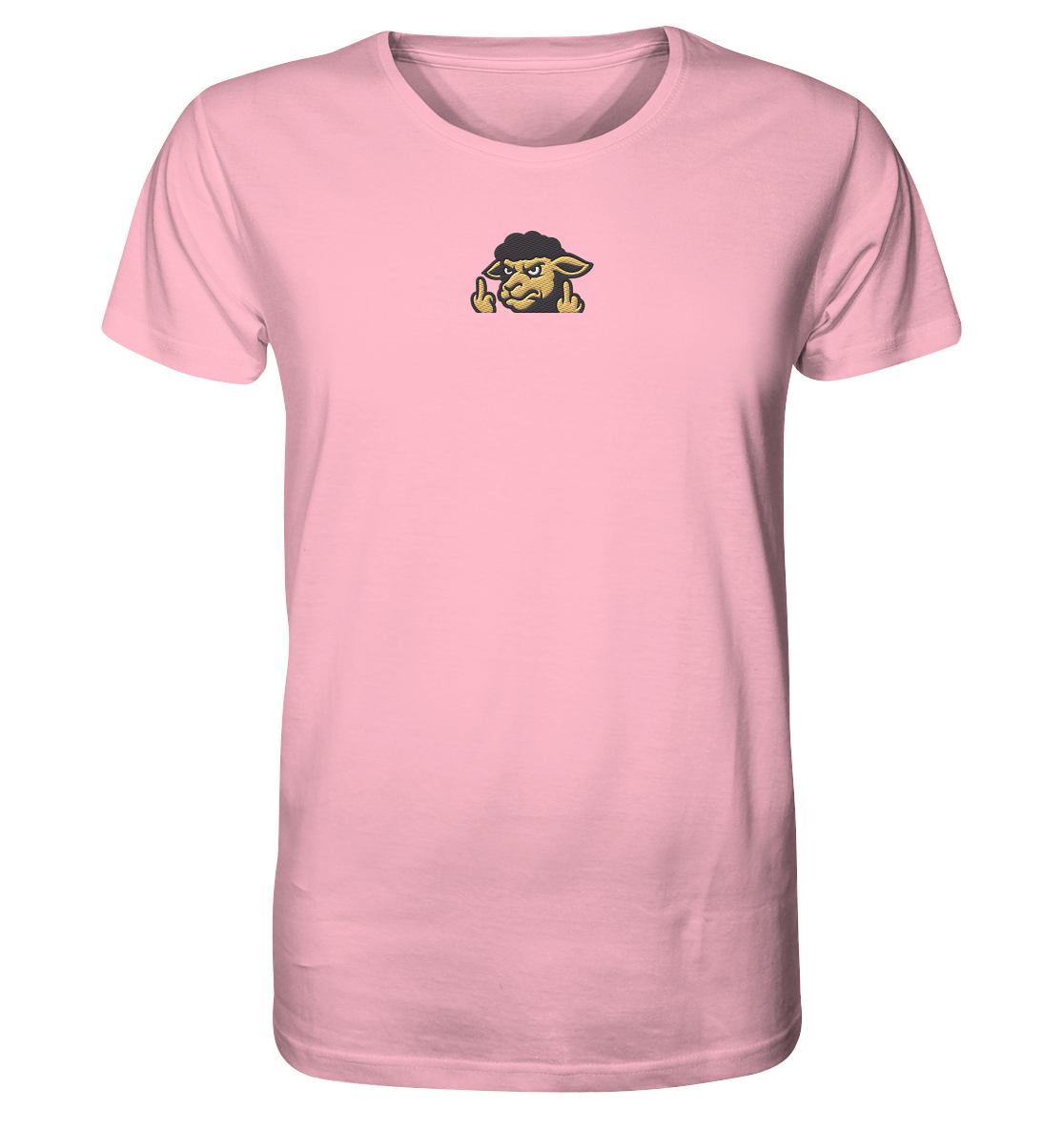 Schwarzes Schaf mit Mittelfinger – Für alle, die nicht dazugehören wollen - Organic Shirt (Stick)