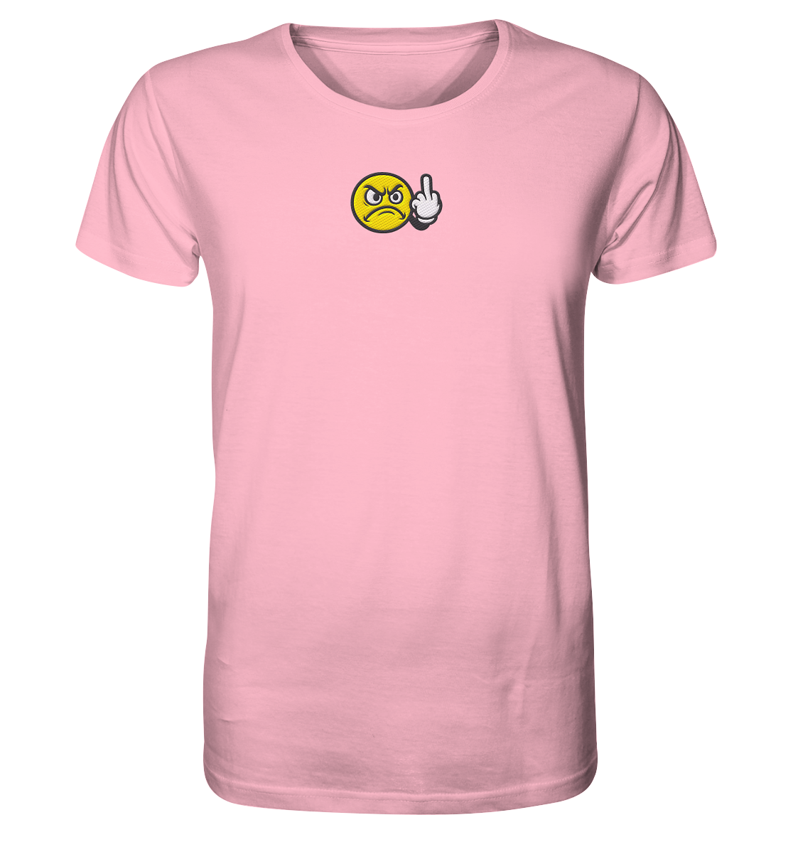 Smiley mit Mittelfinger – Dein stilles „Nope“ mit Gesicht - Organic Shirt (Stick)