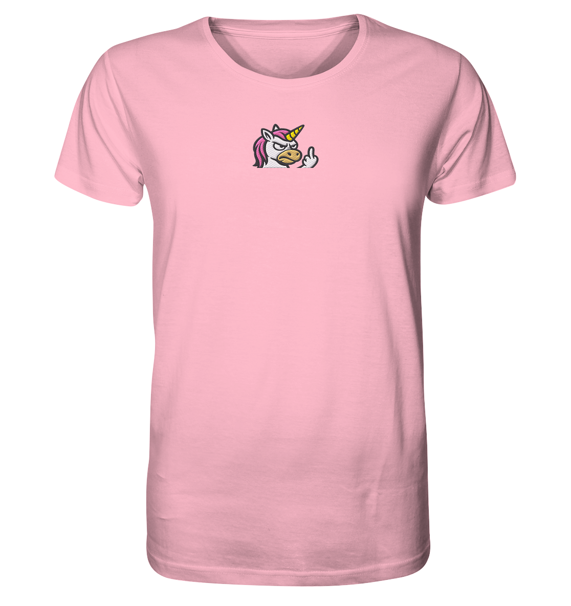 Einhorn mit Mittelfinger – Magie war gestern, jetzt kommt Klartext - Organic Shirt (Stick)