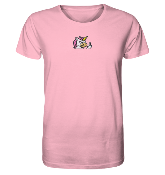 Einhorn mit Mittelfinger – Magie war gestern, jetzt kommt Klartext - Organic Shirt (Stick)