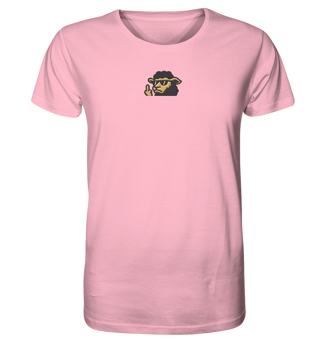 Schwarzes Schaf mit Mittelfinger – Lieber auffallen als mitlaufen - Organic Shirt (Stick)