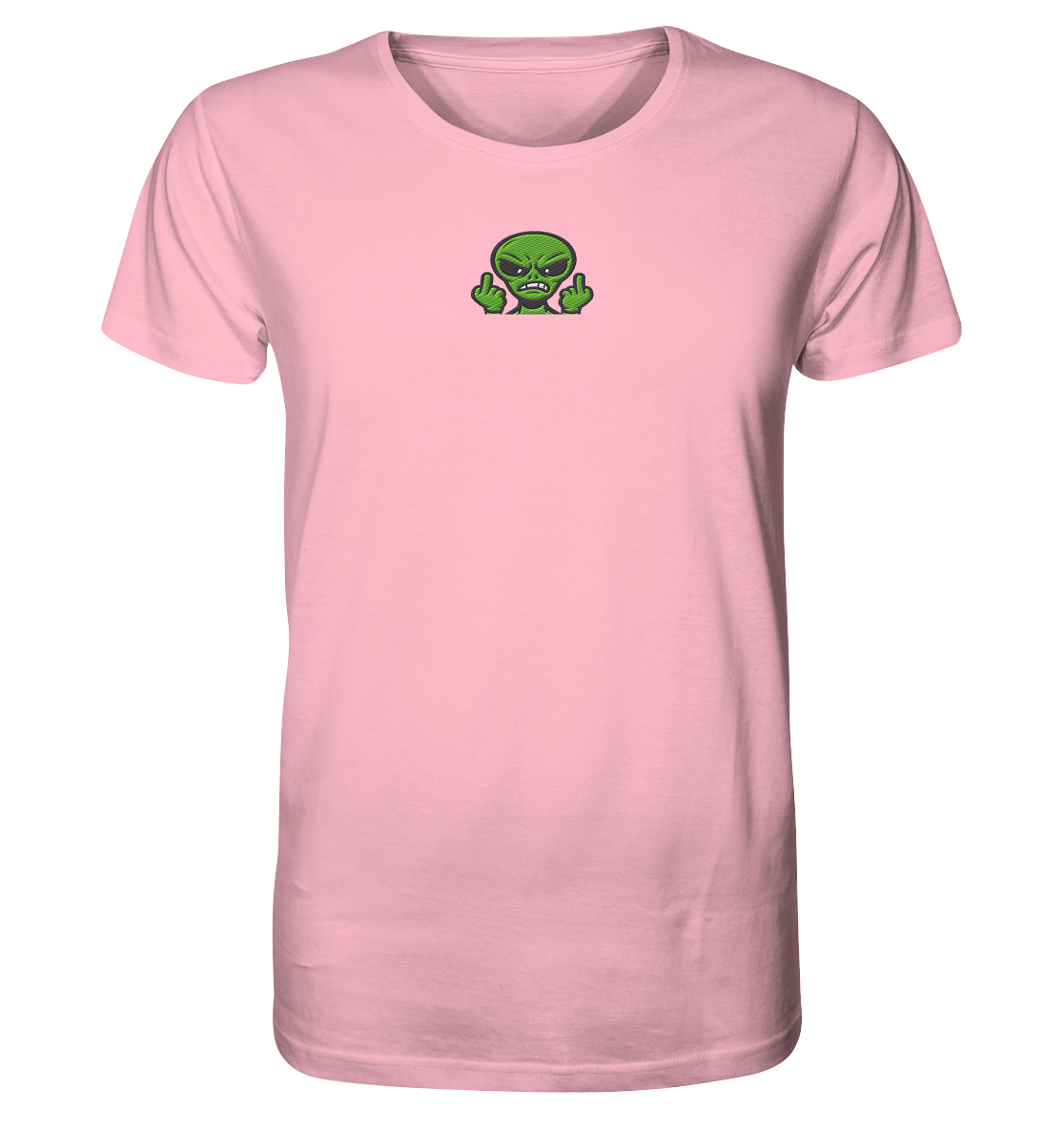 Alien mit Mittelfinger – Kontakt abgebrochen - Organic Shirt (Stick)