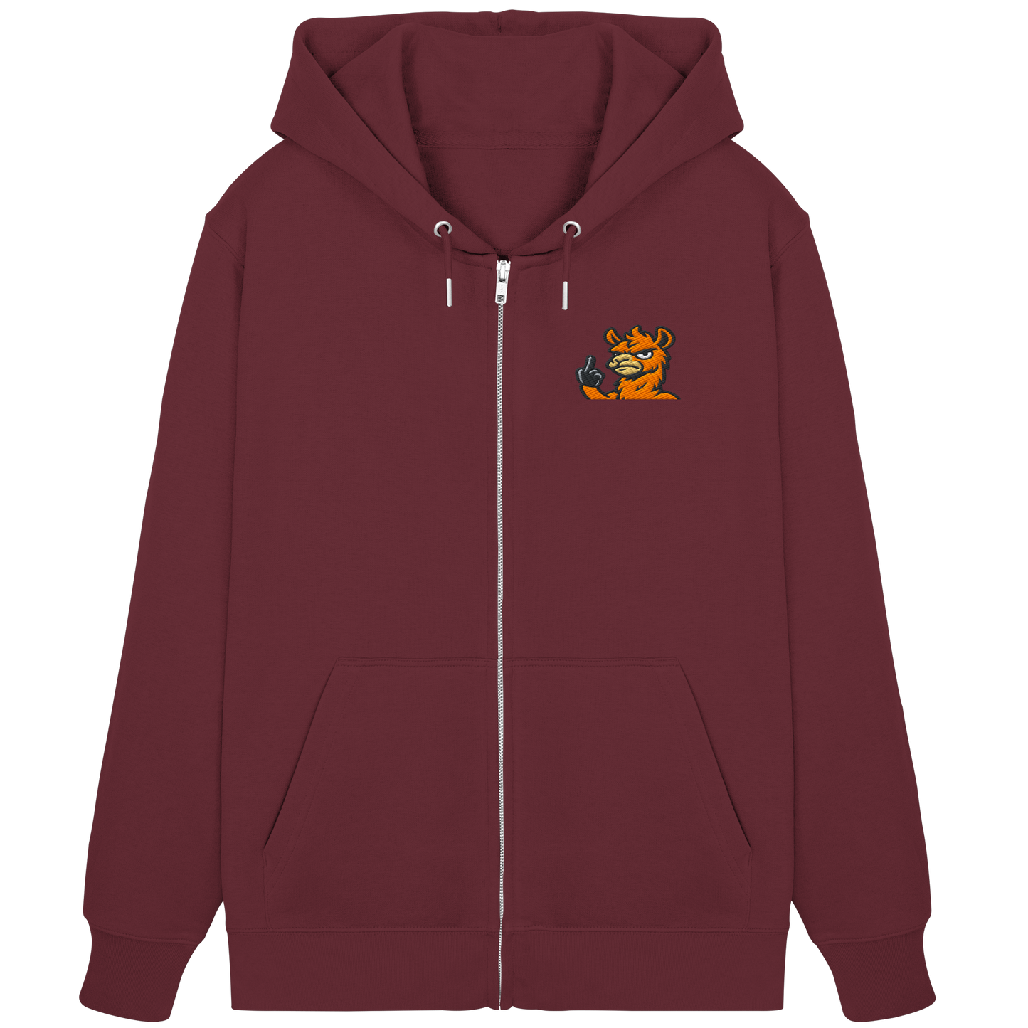 Lama mit Mittelfinger – Meditation auf Abwehrmodus - Organic Zipper (Stick)