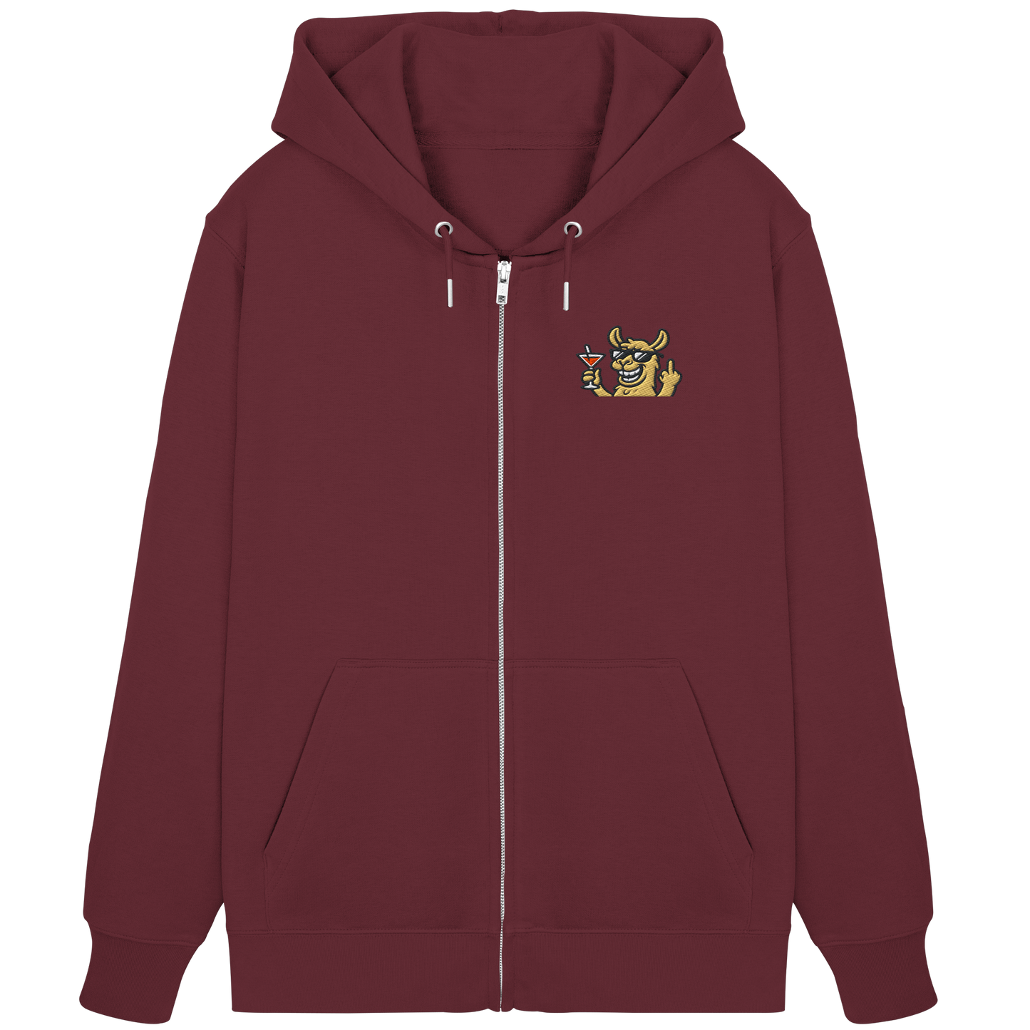 Lama mit Mittelfinger – Partymodus mit Attitüde - Organic Zipper (Stick)