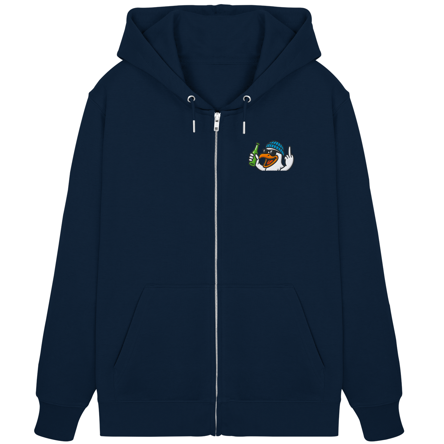 Möwe mit Mittelfinger – Der fliegende Cocktail der Verweigerung - Organic Zipper (Stick)